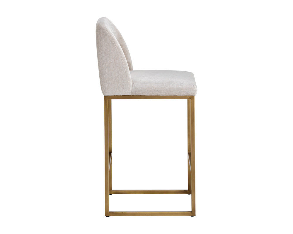 Sunpan Nevin Counter Stool - Polo Club Muslin/Sapphire Blue/Shadow Grey
