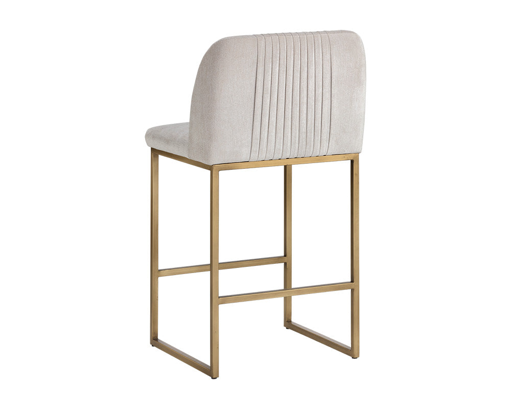 Sunpan Nevin Counter Stool - Polo Club Muslin/Sapphire Blue/Shadow Grey
