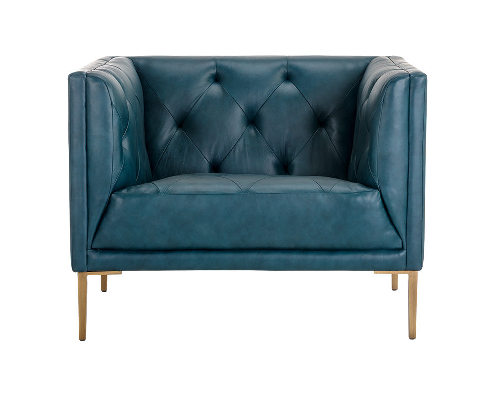 Sunpan Westin Armchair - Vintage Black Night/Caramel/Peacock/Steel Grey/Vanilla Leather