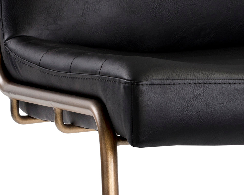 Sunpan Anton Lounge Chair - Bravo Cognac/Bravo Cream/Vintage Black