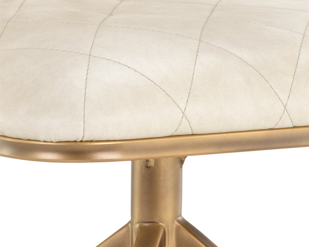 Sunpan Virtu Swivel Dining Chair - Bravo Black/Cognac/Cream