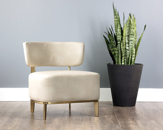 Sunpan Melville Lounge Chair - Bravo Ash/Bravo Cream/Polo Club Kohl Grey/Polo Club Stone