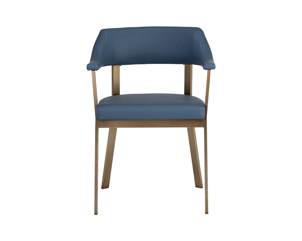 Sunpan Dixie Dining Armchair - Dillon Black/Snow/Williamsburg