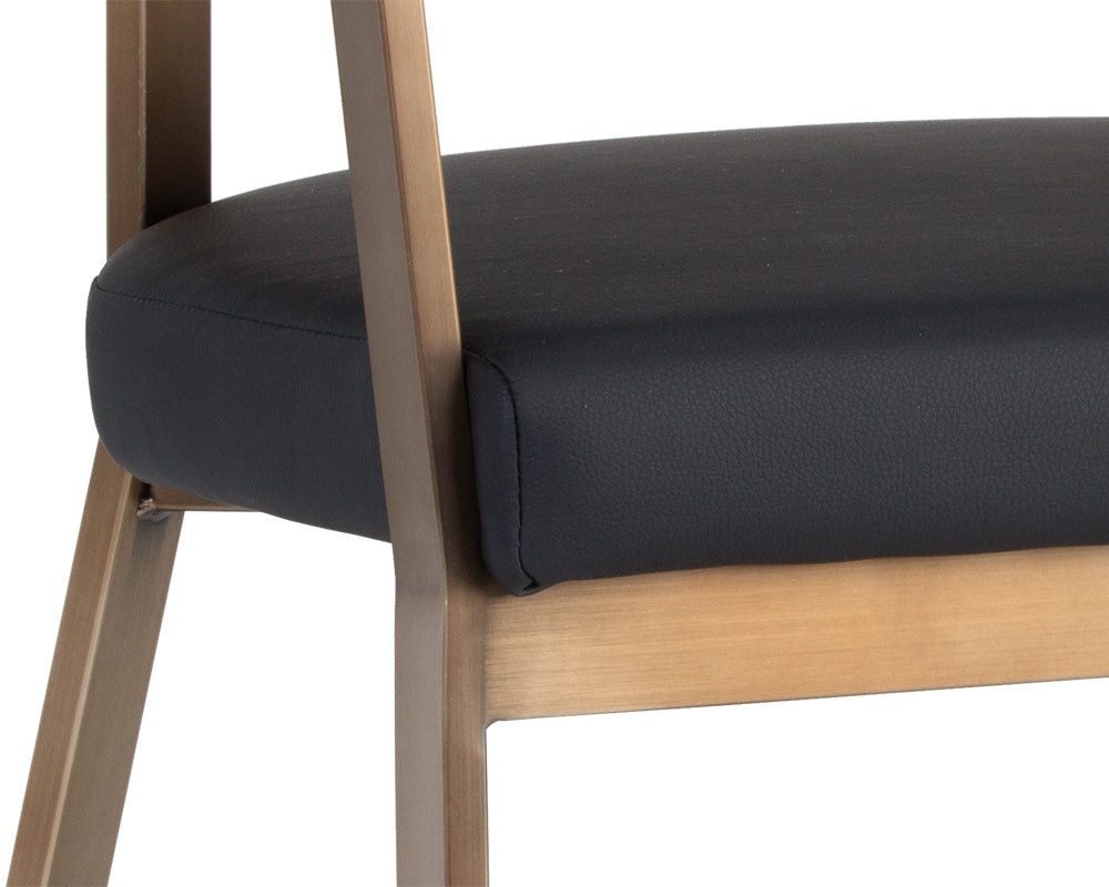 Sunpan Dixie Dining Armchair - Dillon Black/Snow/Williamsburg