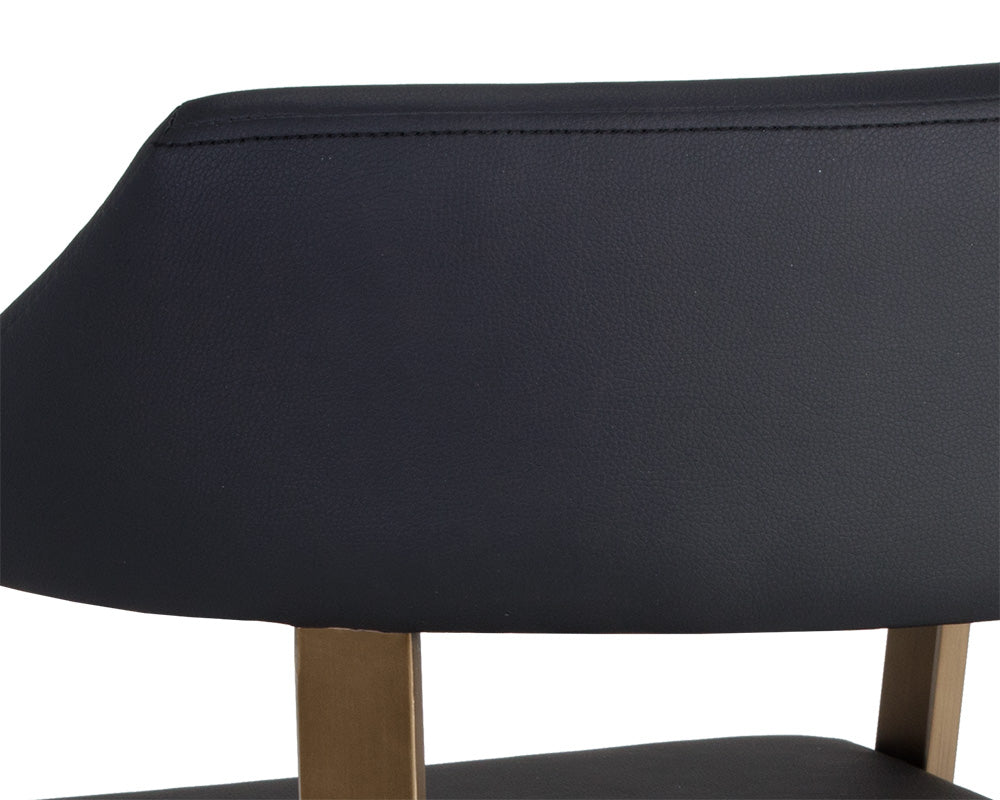 Sunpan Dixie Dining Armchair - Dillon Black/Snow/Williamsburg