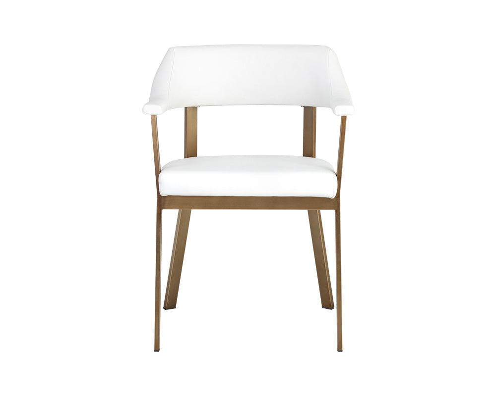 Sunpan Dixie Dining Armchair - Dillon Black/Snow/Williamsburg