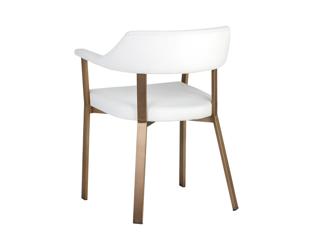 Sunpan Dixie Dining Armchair - Dillon Black/Snow/Williamsburg