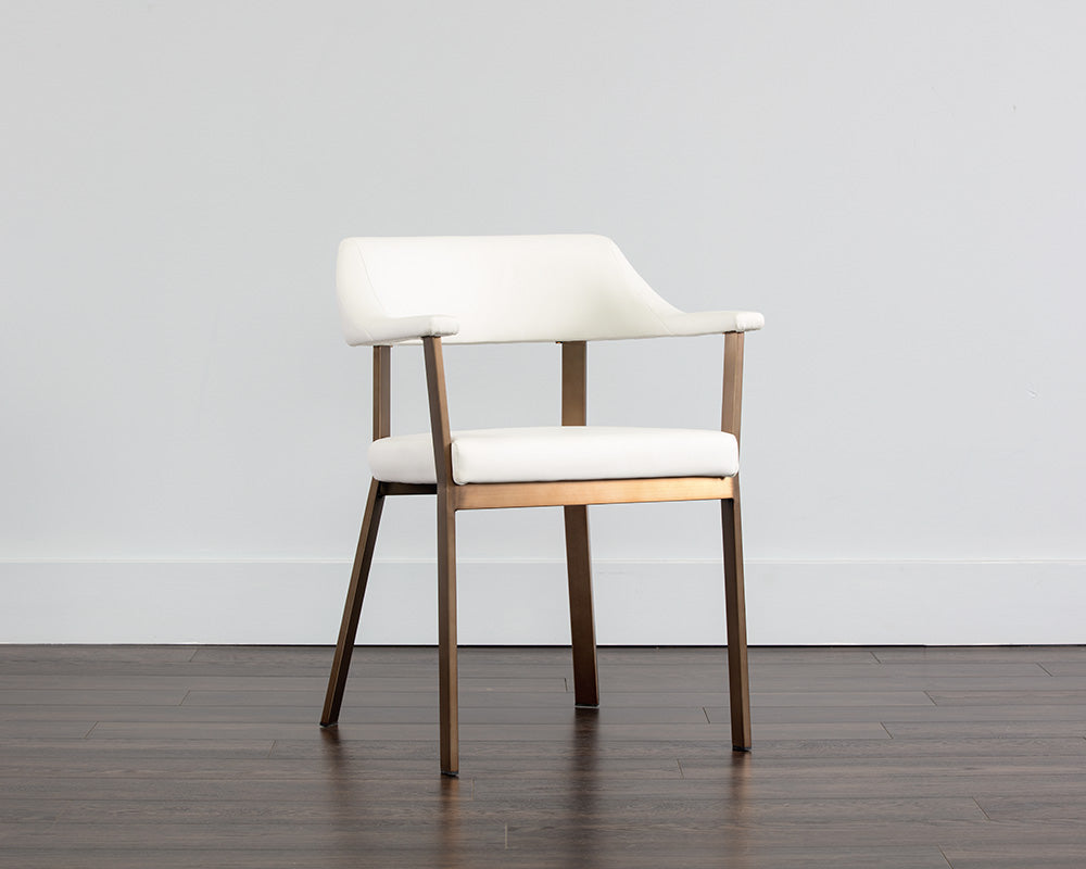 Sunpan Dixie Dining Armchair - Dillon Black/Snow/Williamsburg