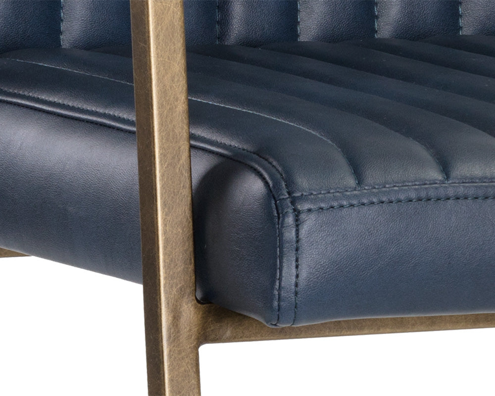 Sunpan Homer Dining Armchair - Bravo Admiral/Ash/Cognac