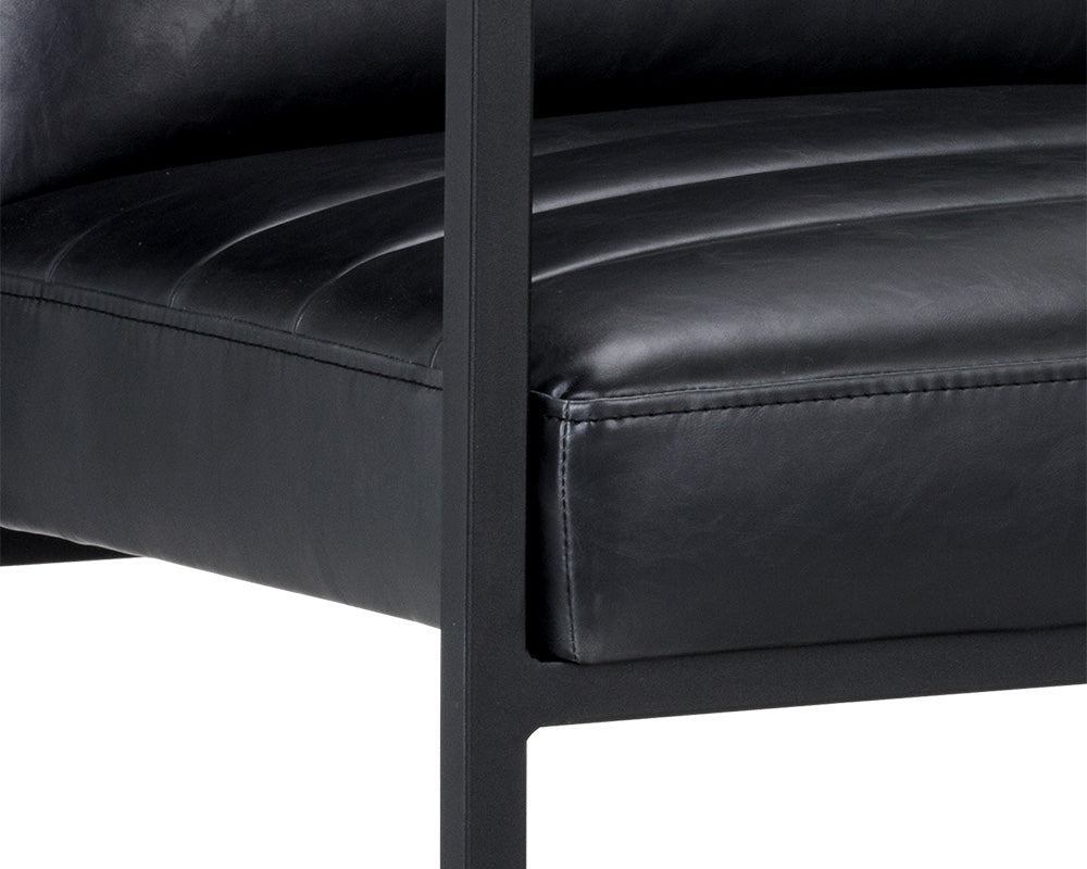 Sunpan Spyros Dining Armchair - Bravo Cream/Coal Black/Overcast Grey