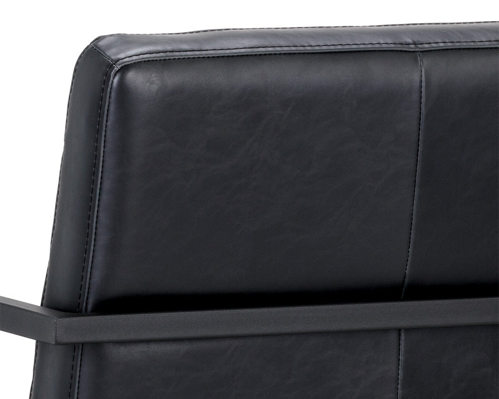 Sunpan Spyros Dining Armchair - Bravo Cream/Coal Black/Overcast Grey
