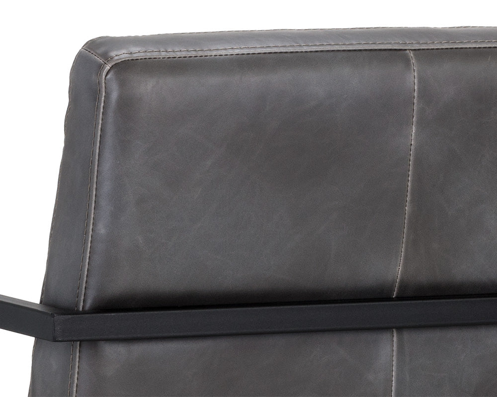 Sunpan Spyros Dining Armchair - Bravo Cream/Coal Black/Overcast Grey