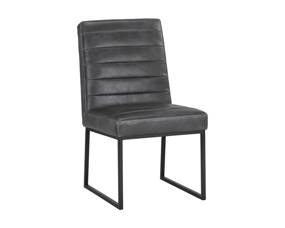 Sunpan Spyros Dining Chair - Bravo Cream/Coal Black/Overcast Grey