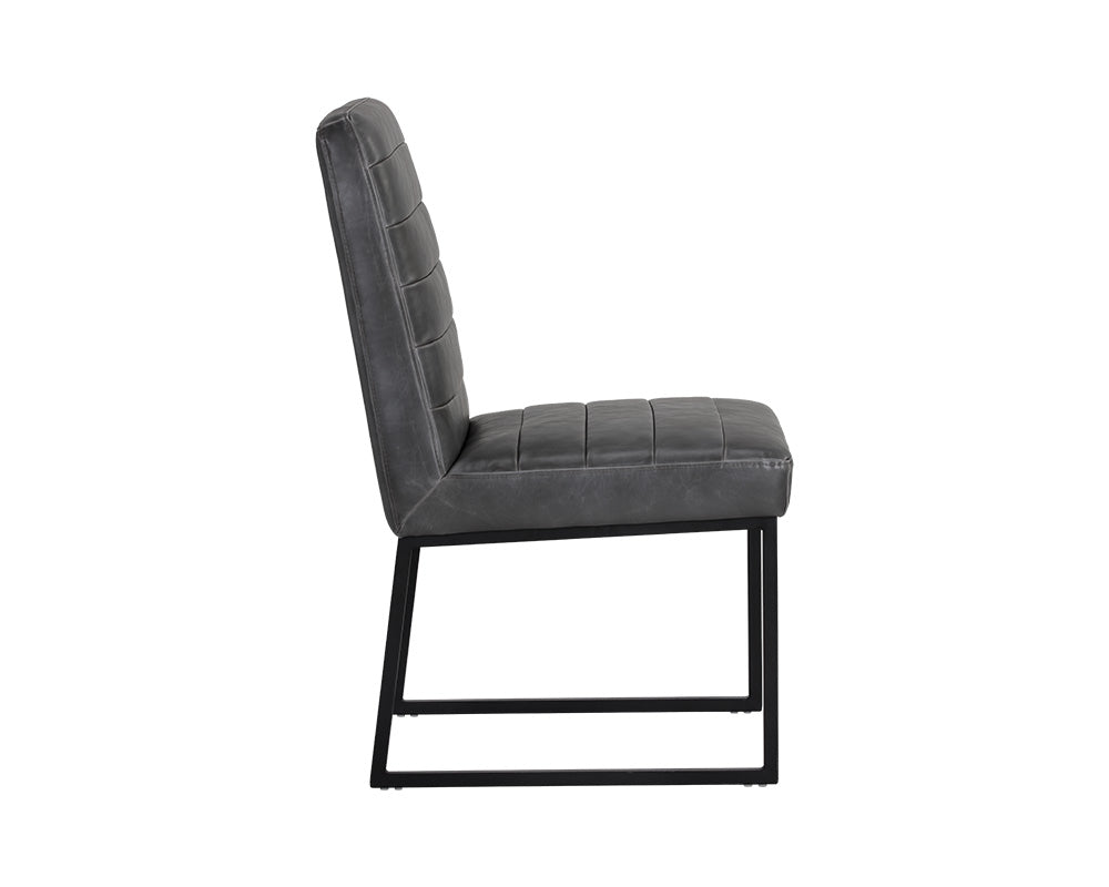Sunpan Spyros Dining Chair - Bravo Cream/Coal Black/Overcast Grey
