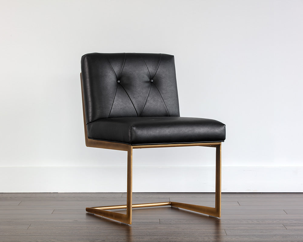 Sunpan Virelles Dining Chair - Bravo Black/Zenith Graphite Grey/Zenith Soft Grey