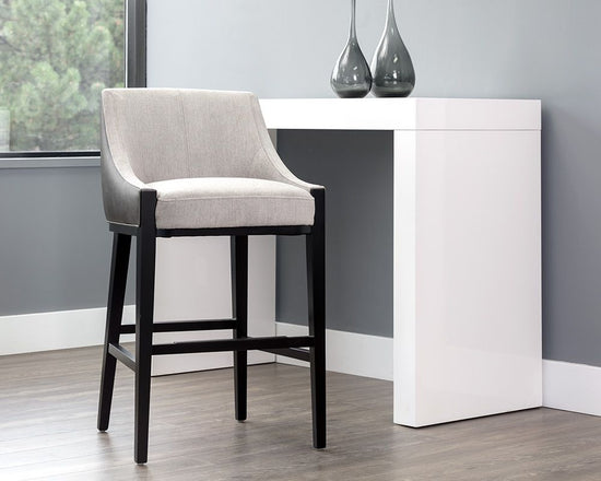Sunpan Aurora Barstool - Polo Club Stone / Overcast Grey
