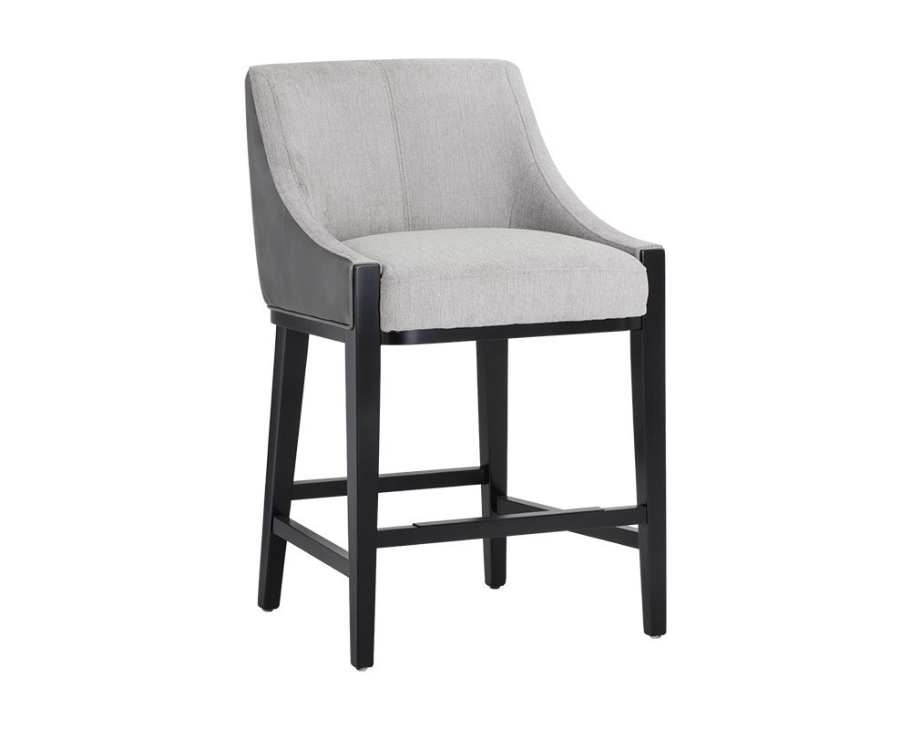 Sunpan Aurora Counter Stool - Polo Club Stone / Overcast Grey