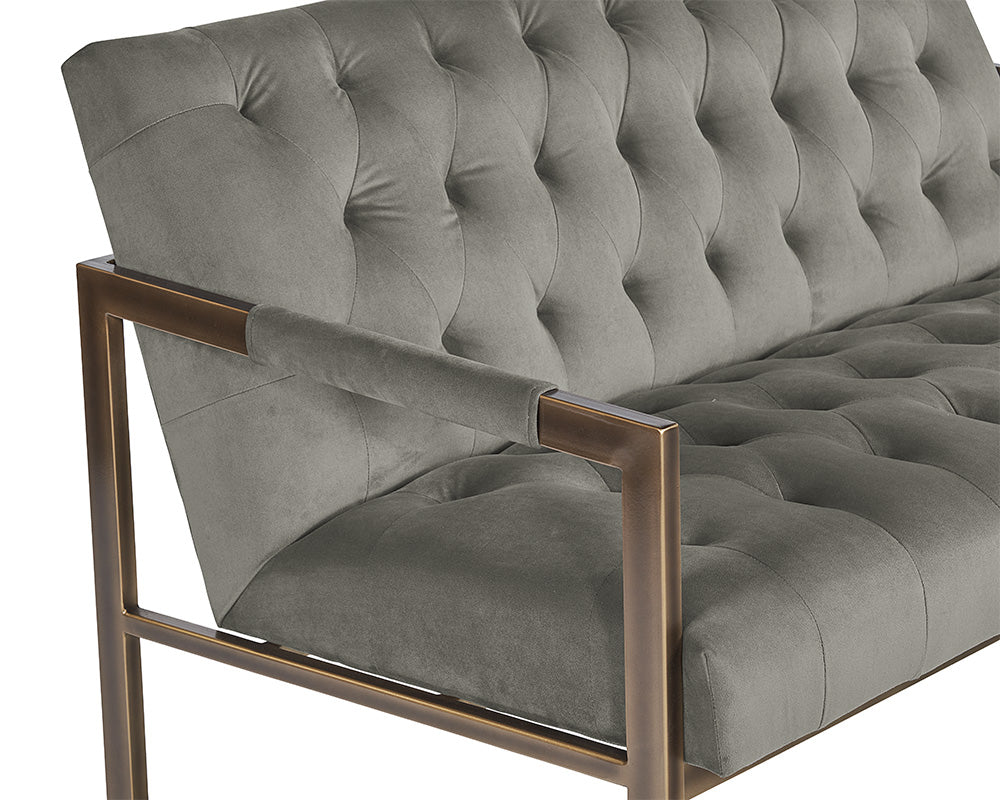 Sunpan Monde 2 Seater Lounge Chair - Antonio Charcoal