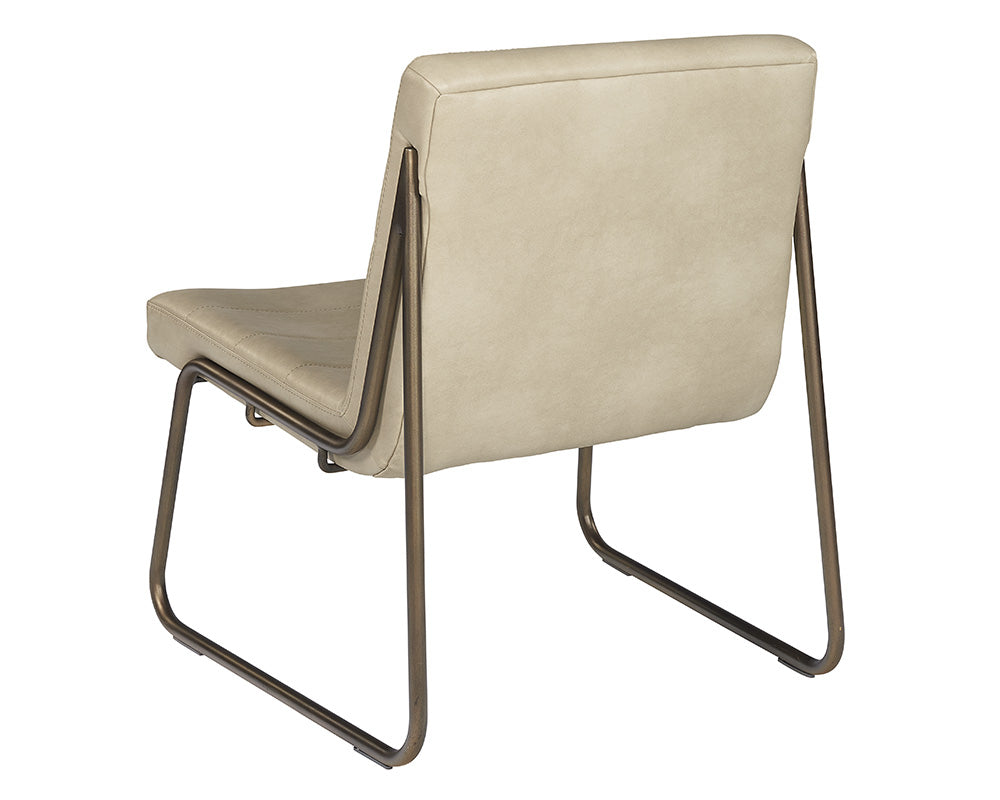 Sunpan Anton Lounge Chair - Bravo Cognac/Bravo Cream/Vintage Black