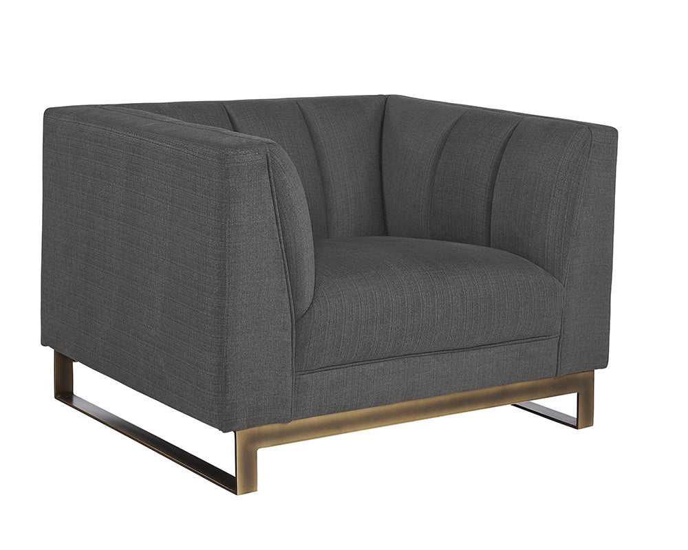 Sunpan Parker Armchair - Zenith Graphite Grey/Soft Grey