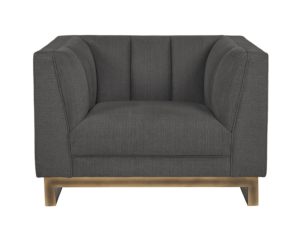 Sunpan Parker Armchair - Zenith Graphite Grey/Soft Grey