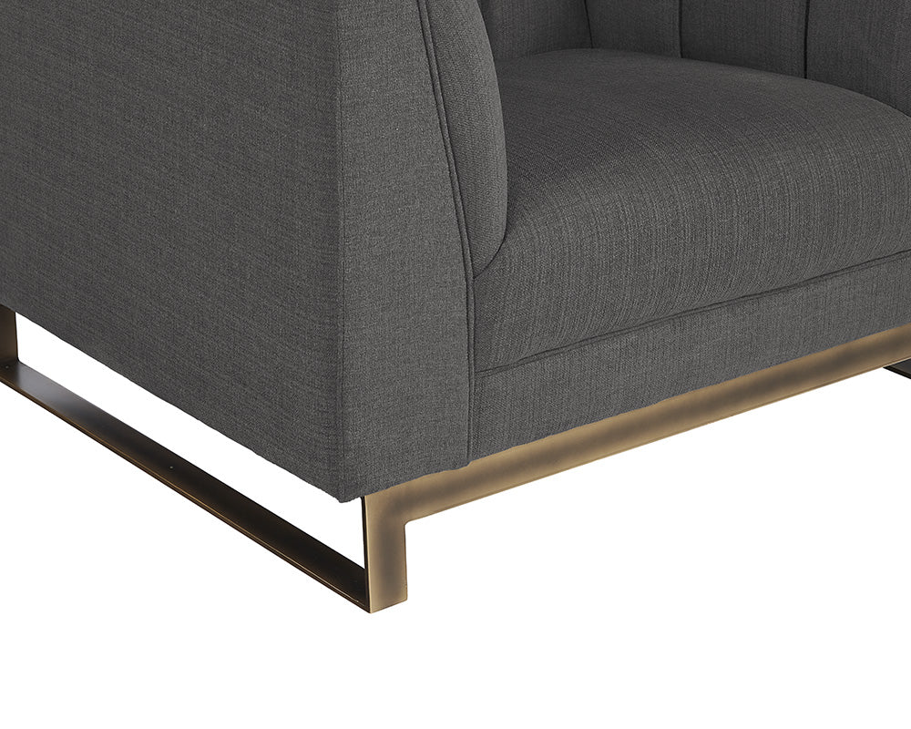 Sunpan Parker Armchair - Zenith Graphite Grey/Soft Grey