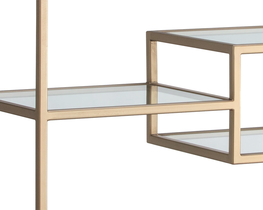 Sunpan Stamos Bookcase In Black And Charcoal Grey/Raw Umber