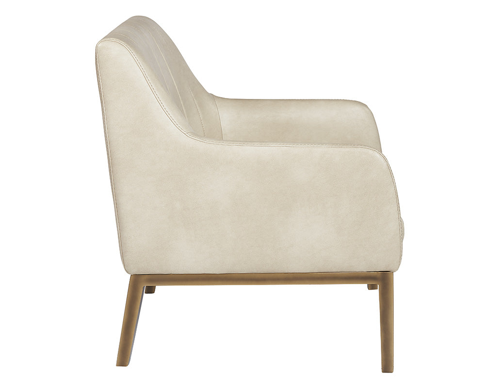 Sunpan Wolfe Lounge Chair in Beige Linen/Bravo Cream/Bravo Metal/Vintage Black/Vintage Blue/Vintage Cognac