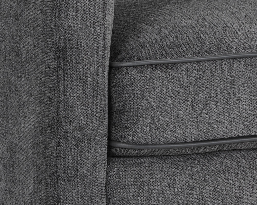 Sunpan Darren Modular - Left/Right Armchair In Smokescreen
