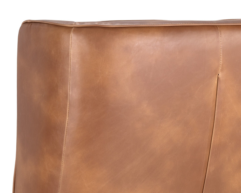 Sunpan Biblioteca Lounge Chair in Coal Black/Tobacco Tan
