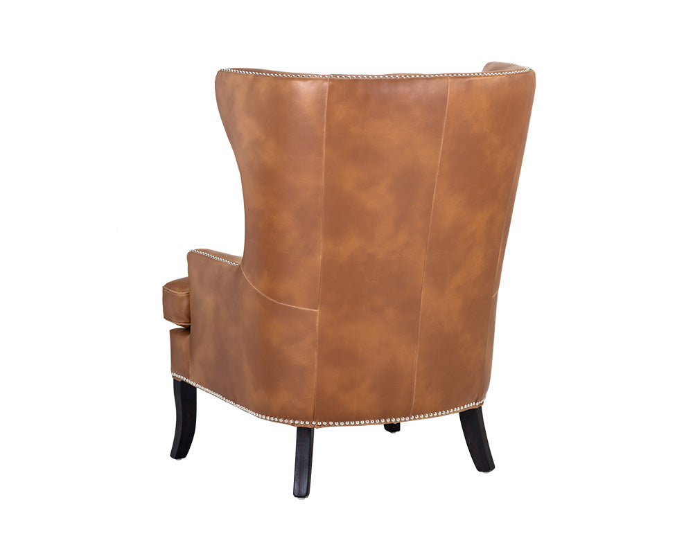 Sunpan Royalton Lounge Chair - Castillo Cream/Tobacco Tan/Overcast Grey