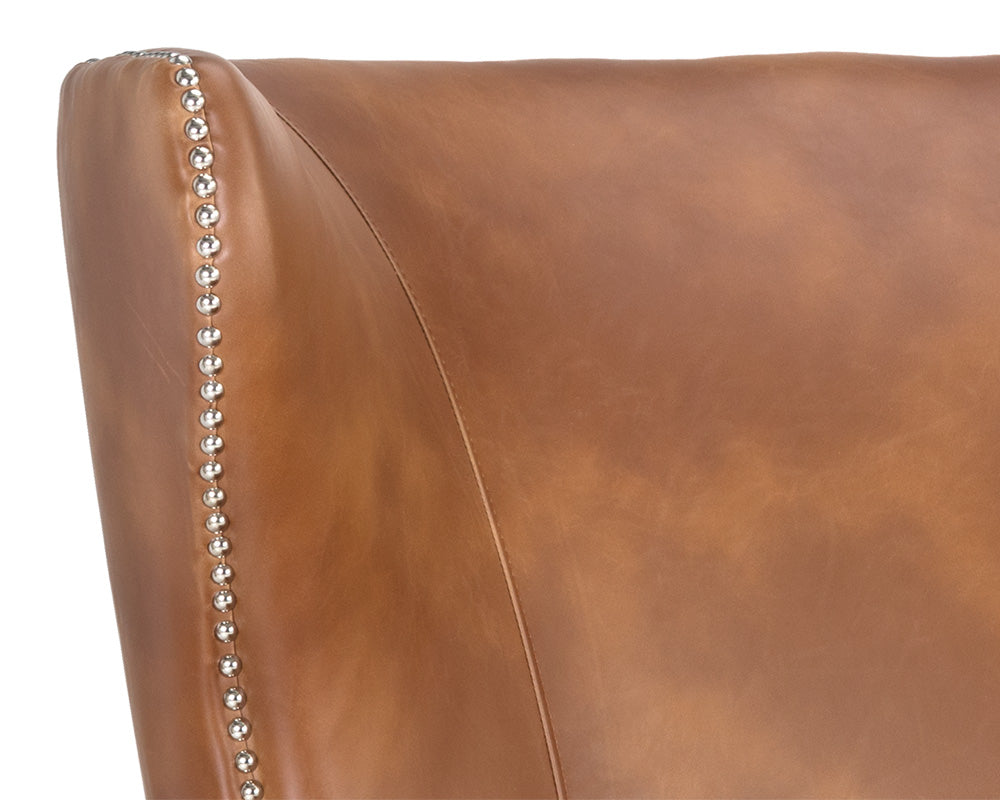 Sunpan Royalton Lounge Chair - Castillo Cream/Tobacco Tan/Overcast Grey