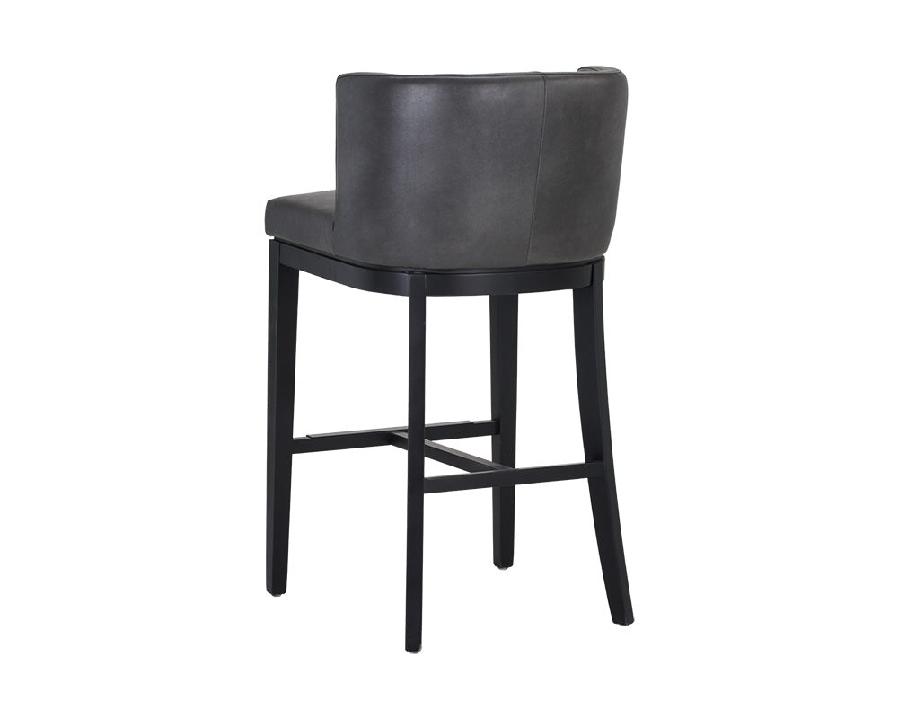 Sunpan Hayden Barstool - Bravo Cream/Bravo Portabella/Marble/Quarry