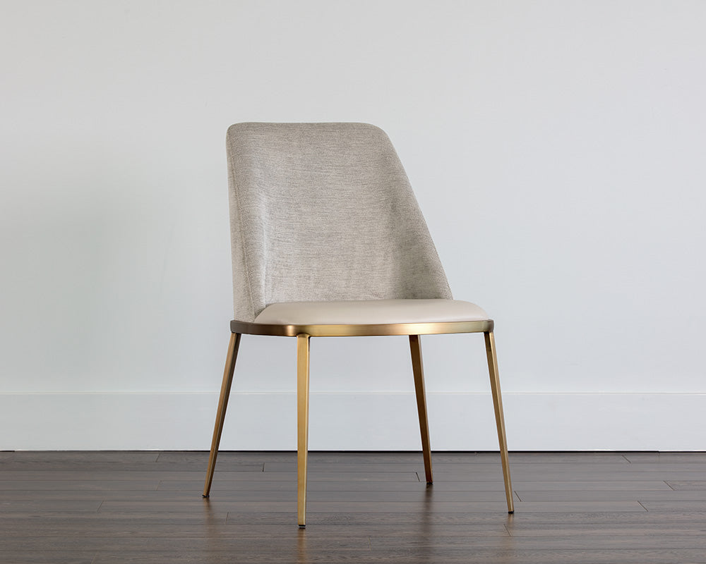 Sunpan Dover Dining Chair - Bravo Portabella and Sparrow Grey / Napa Stone and Polo Club Stone