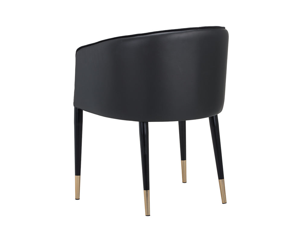 Sunpan Asher Dining Armchair - Abbington Black and Napa Black/Flint Grey and Napa Taupe/Sparrow Grey and Napa Black