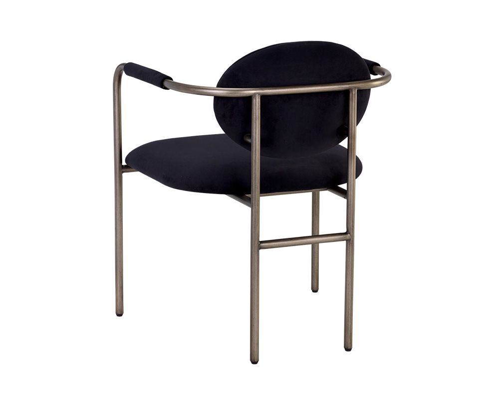 Sunpan Rylan Dining Armchair - Abbington Black/Abbington Navy/Dillon Cream
