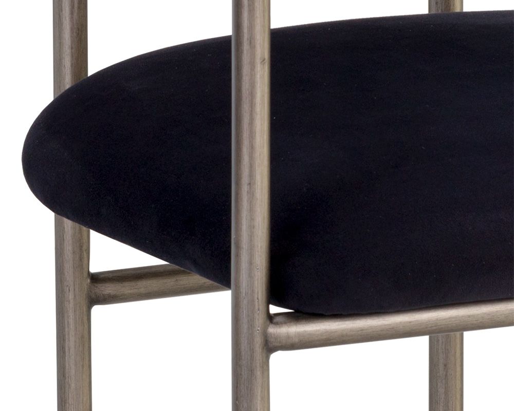 Sunpan Rylan Dining Armchair - Abbington Black/Abbington Navy/Dillon Cream