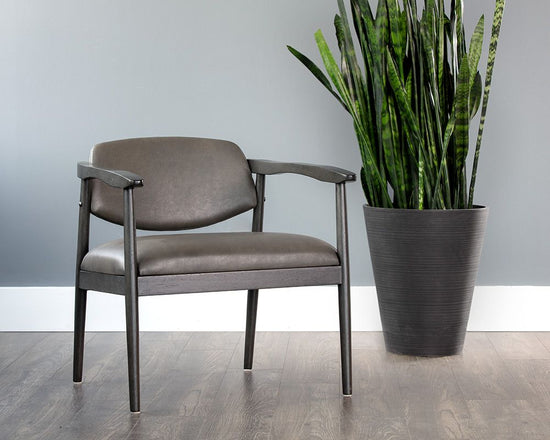 SUNPAN Westley Lounge Chair - Bravo Ash/Dorset Platinum/Leo Cabernet/Polo Club Muslin
