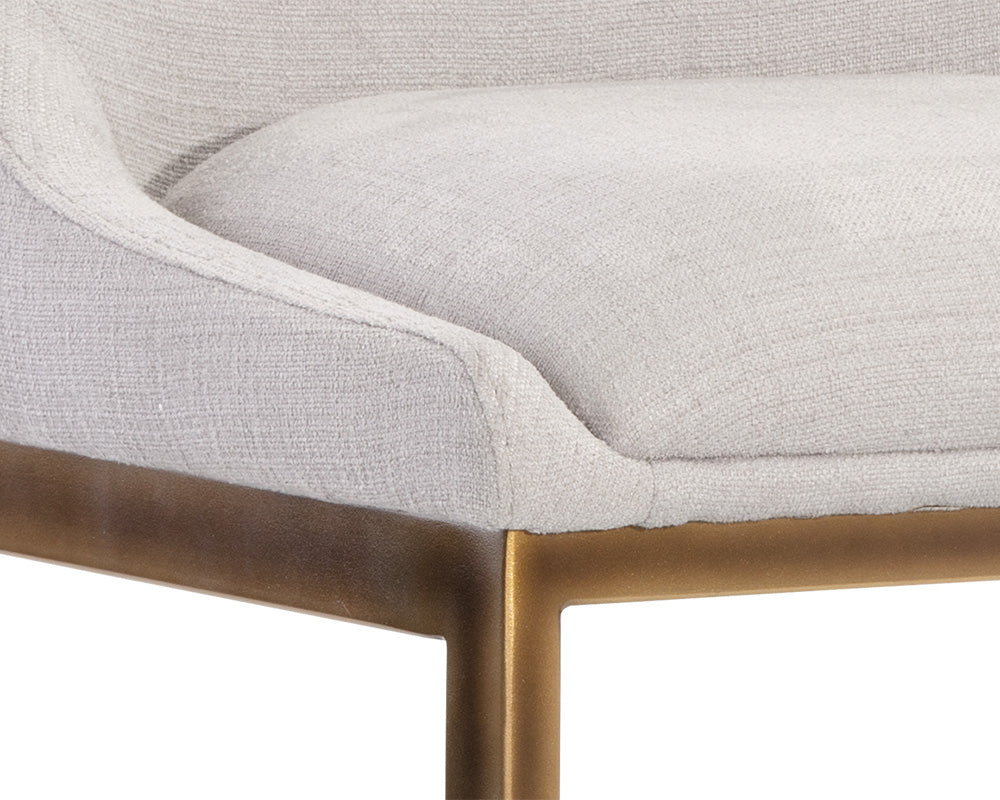 Sunpan Holly Barstool - Abbington Burnt Orange/Zenith Graphite Grey/Zenith Soft Grey
