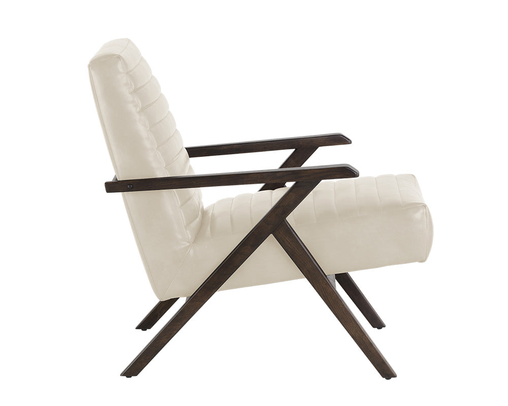 Sunpan Peyton Lounge Chair - Bravo Cream/Cantina Magnetite/Cantina Saddle