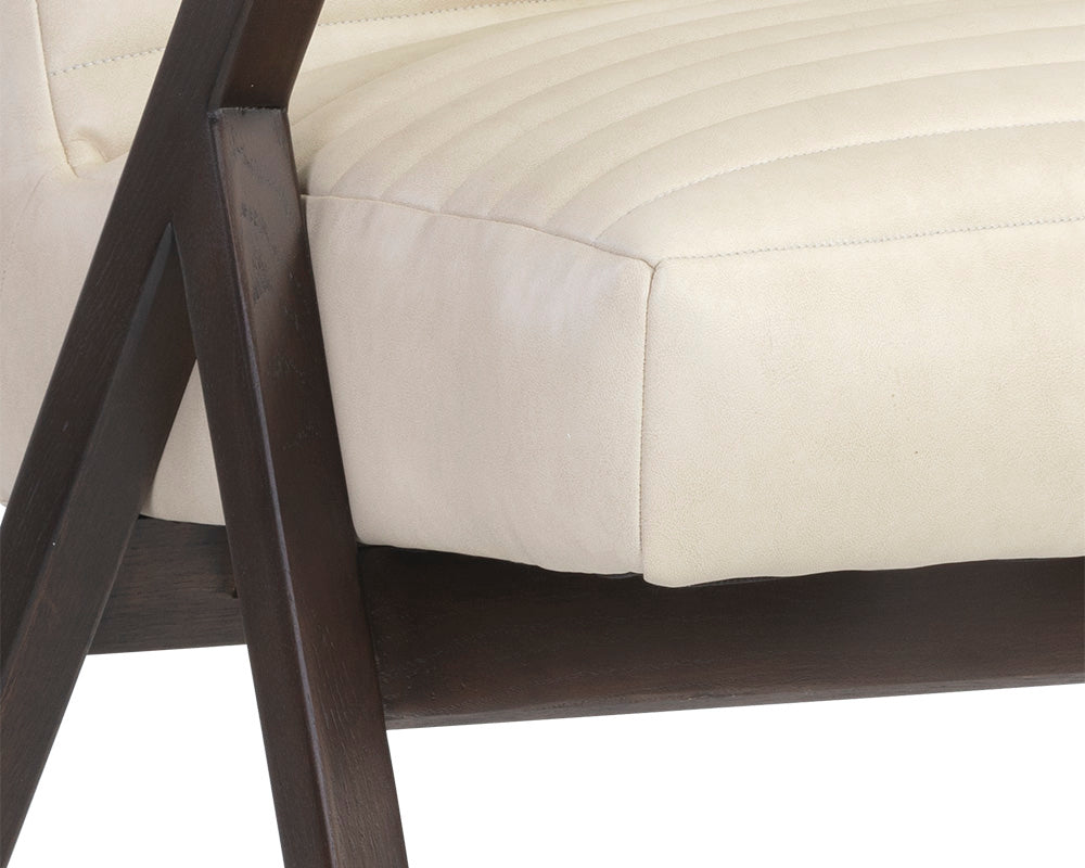 Sunpan Peyton Lounge Chair - Bravo Cream/Cantina Magnetite/Cantina Saddle