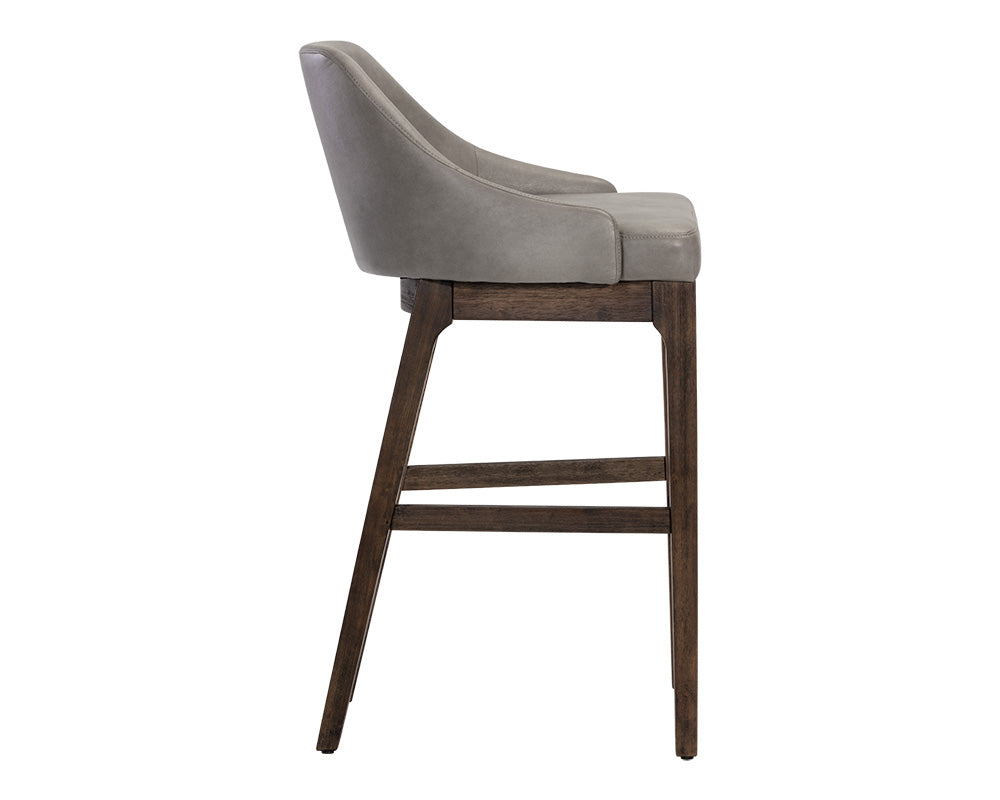 Sunpan Kace Barstool - Bravo Cream/Bravo Metal/Leo Olive/Leo Shale Grey