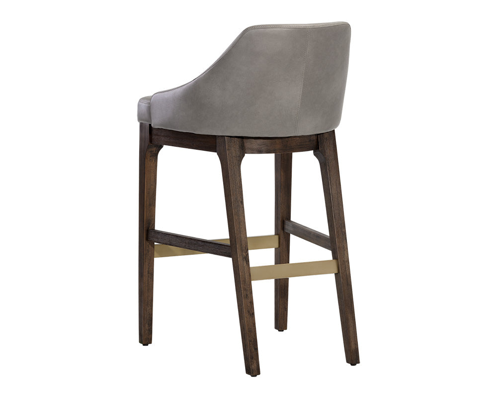 Sunpan Kace Barstool - Bravo Cream/Bravo Metal/Leo Olive/Leo Shale Grey