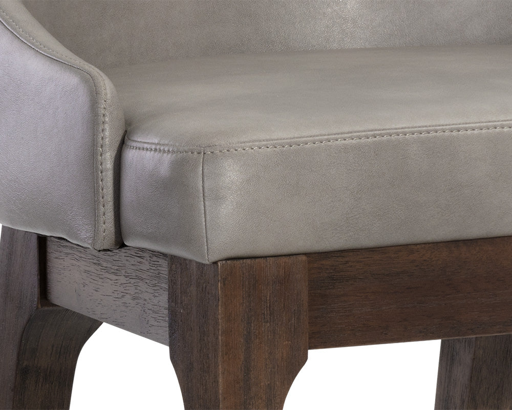 Sunpan Kace Barstool - Bravo Cream/Bravo Metal/Leo Olive/Leo Shale Grey