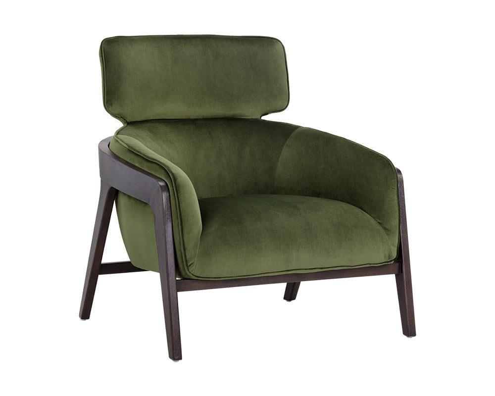 Sunpan Maximus Lounge Chair In Metropolis Blue/Moss Green//Polo Club Stone And Overcast Grey