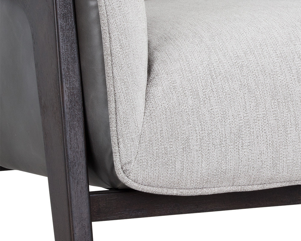 Sunpan Maximus Lounge Chair In Metropolis Blue/Moss Green//Polo Club Stone And Overcast Grey