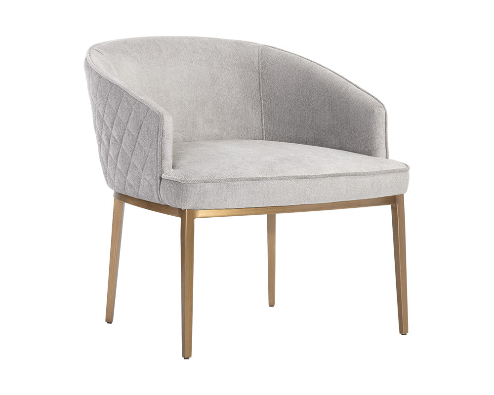 Sunpan Cornella Lounge Chair - Blush Pink/ Forest Green/Polo Club Stone/Shadow Grey