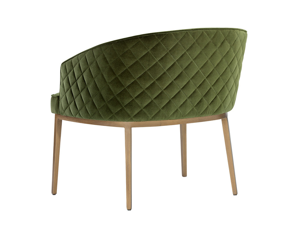 Sunpan Cornella Lounge Chair - Blush Pink/ Forest Green/Polo Club Stone/Shadow Grey
