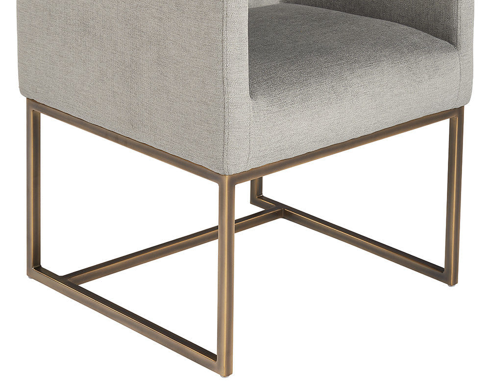 Sunpan Kwan Lounge Chair - Antonio Charcoal/Polo Club Stone