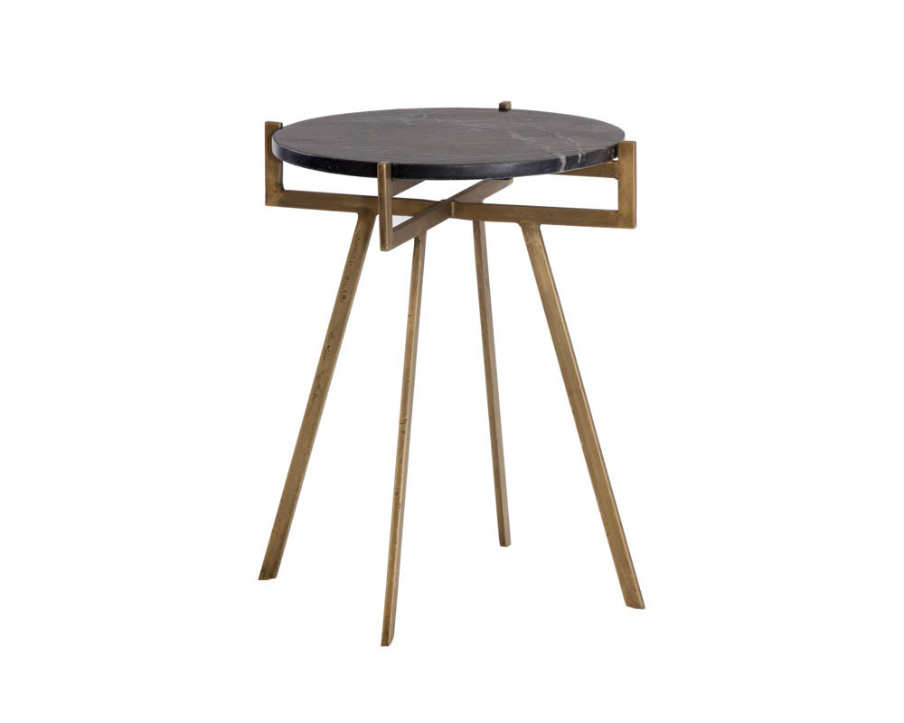 Sunpan Anak Side Table in Black / White